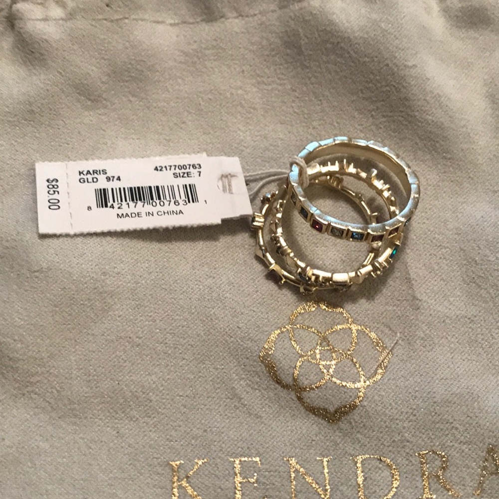 Kendra Scott Karis Gold Multi Stone  Stackable Rings